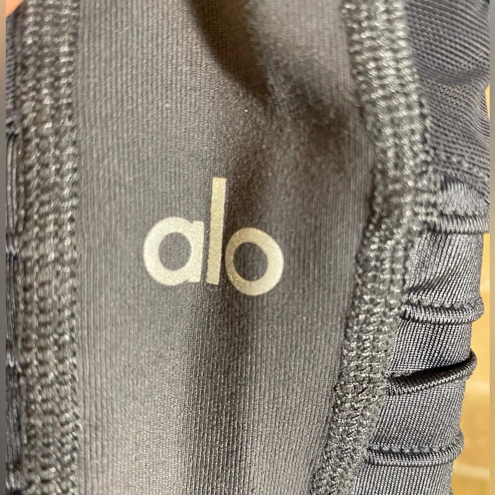 ALO YOGA High Waist Moto Leggings (S) Anthracite: Dark Gray. - Picture 5 of 8